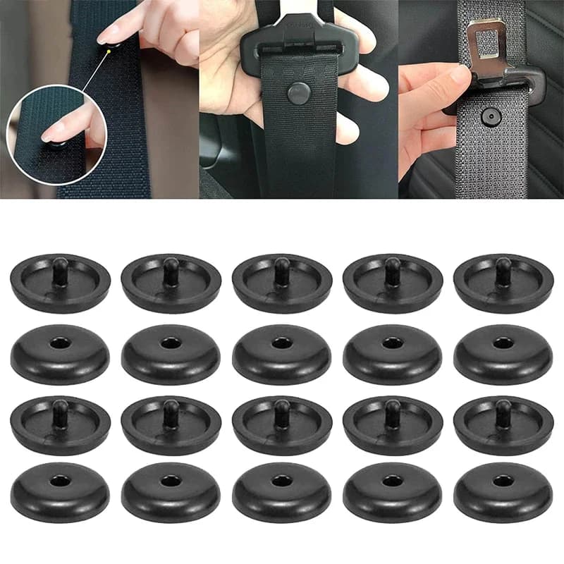 5/10pcs Car Safety Seat Belt Stopper Buckle Auto Seat Belt Spacing Limit Stop Plastic Anti-slip Seat Belt Stop Button - 3
