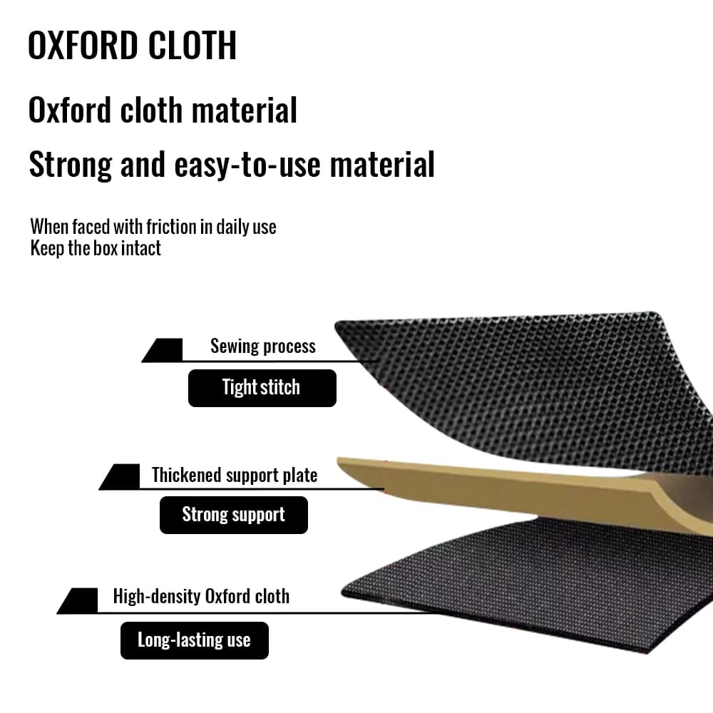 صندوق تخزين قابل للطي للسيارات سعة 40 لتر، منظم صندوق سيارة، صندوق تخزين متعدد الوظائف مع شبكة جانبية، غير مخصص للأطعمة - 6