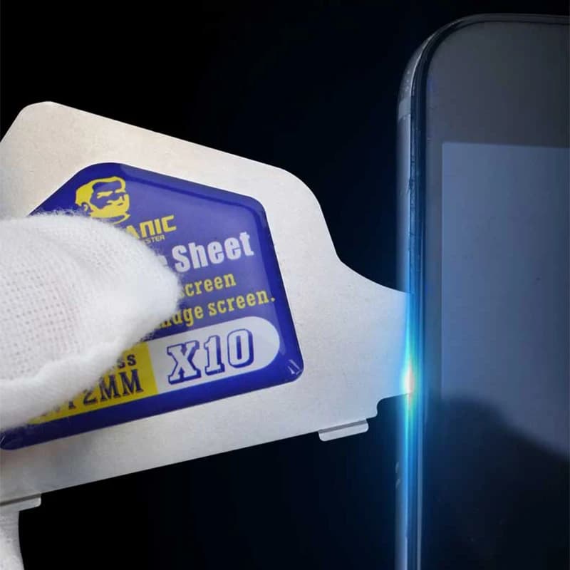 ميكانيك X10 بطاقة فك رفيعة جداً من الفولاذ لأدوات فتح شاشة LCD للهاتف المحمول بسماكة 0.12 مم