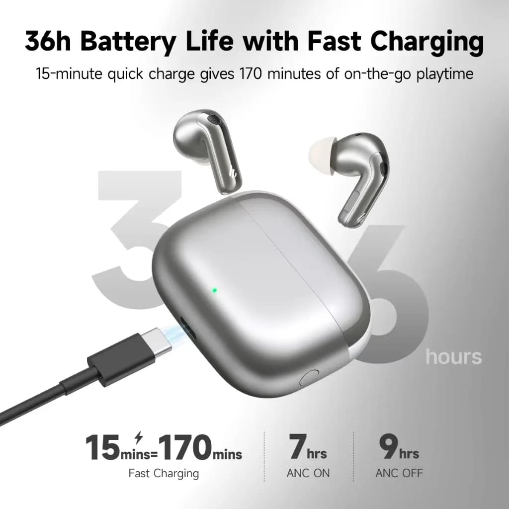 Edifier Evobuds Pro True Wireless Noise Cancelling Earbuds Bluetooth V6.0 IP54 LDAC Hi-Res Audio Hybrid ANC AI Voice Translation - 5