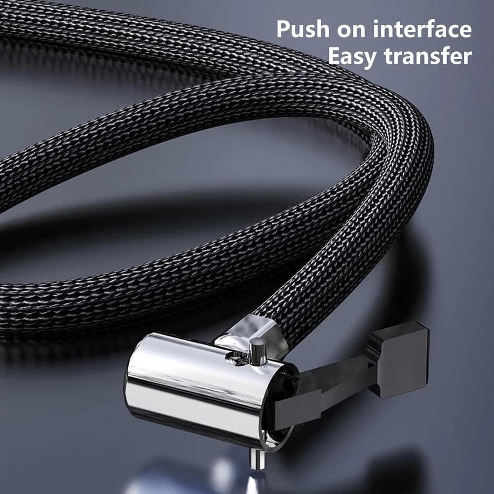 منفاخ إطارات كهربائي 12V مع مقياس ضغط، مضخة إطارات سيارة، ضاغط هواء صغير محمول فاخر من المعدن - 6