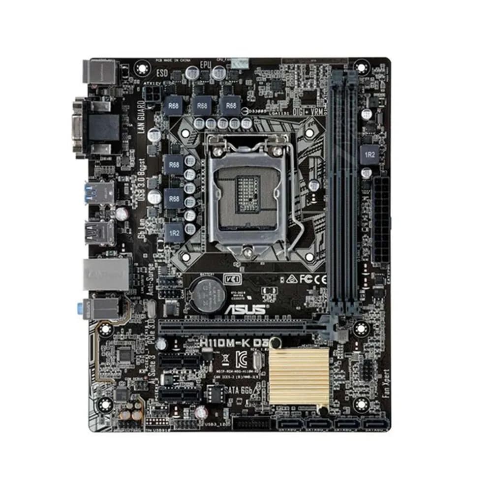 ASUS H110M-K CPU Socket DDR3 LGA1151 SATA Motherboard - 2