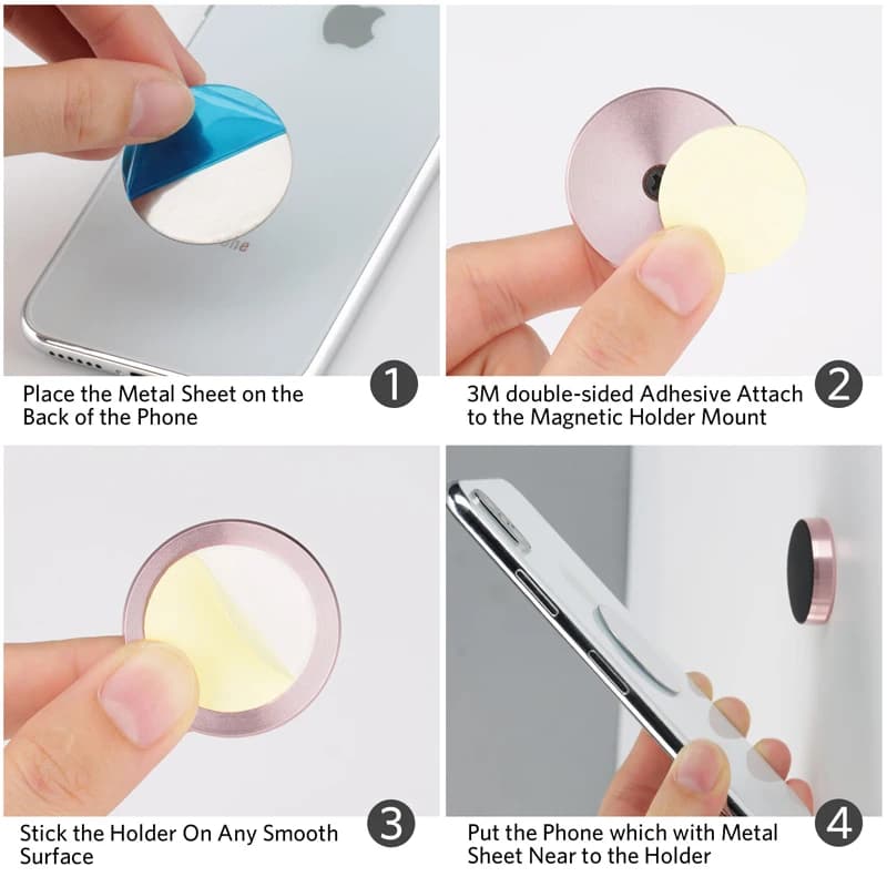 حامل هاتف السيارة المغناطيسي، دعامة تثبيت مغناطيسية على لوحة قيادة السيارة، دعم الهاتف الذكي في السيارة لهاتف iPhone Samsung Xiaomi - 6