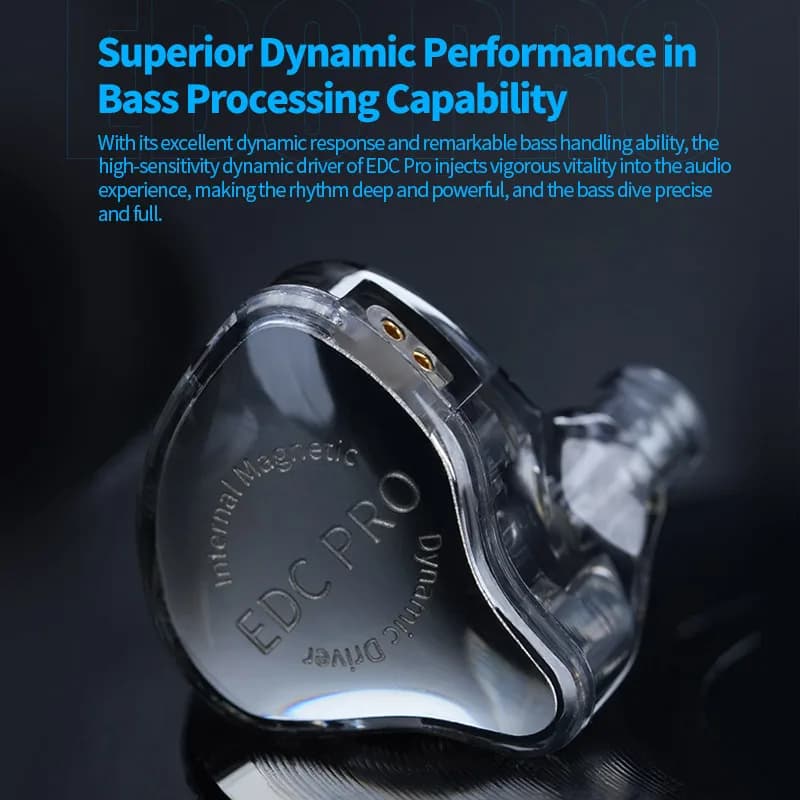 KZ EDC Pro Wire Earphone Large Dynamic Drivers Monitor Bass In-ear Headphone Cancelling Headset with Detachable Audio Cable - 3