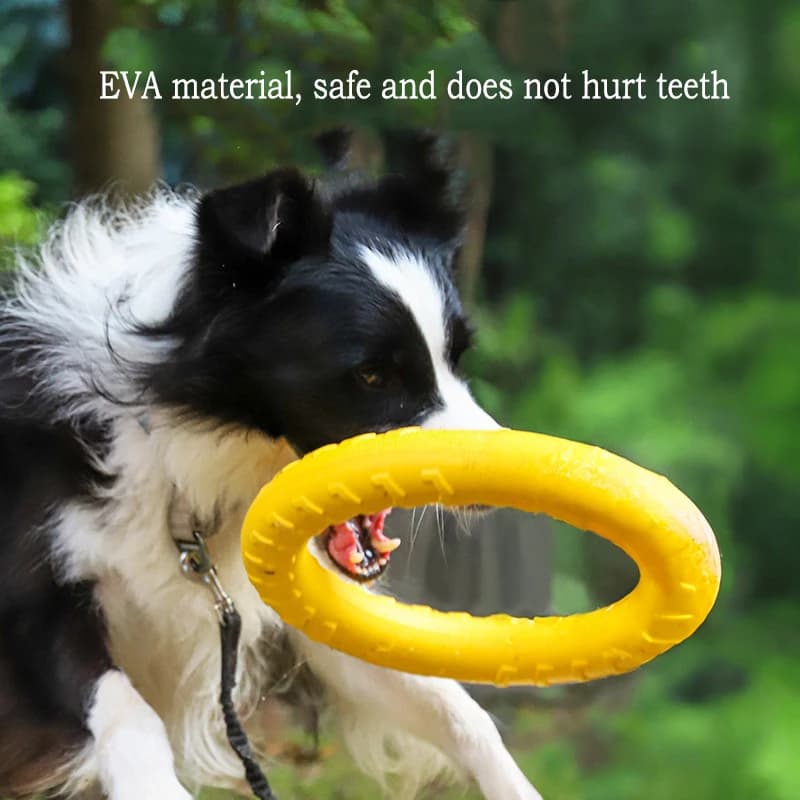 EVA Durable Dog Toys 4 Pack  Flying Disc + Ball + Tug Rope for Puppy&Adult Dogs  Chew-Proof Teeth Cleaning Set（2024 Best Seller） - 3