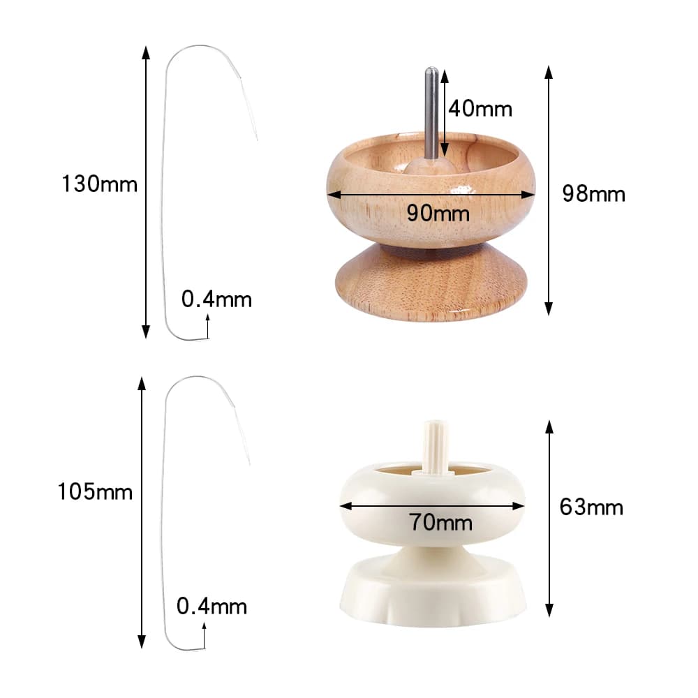 1 مجموعة خشبية تدور الديكور أدوات الخرز وعاء تخزين عدة مع إبرة ل سوار ذاتي الصنع قلادة مجوهرات الحرفية الديكور لوازم - 4