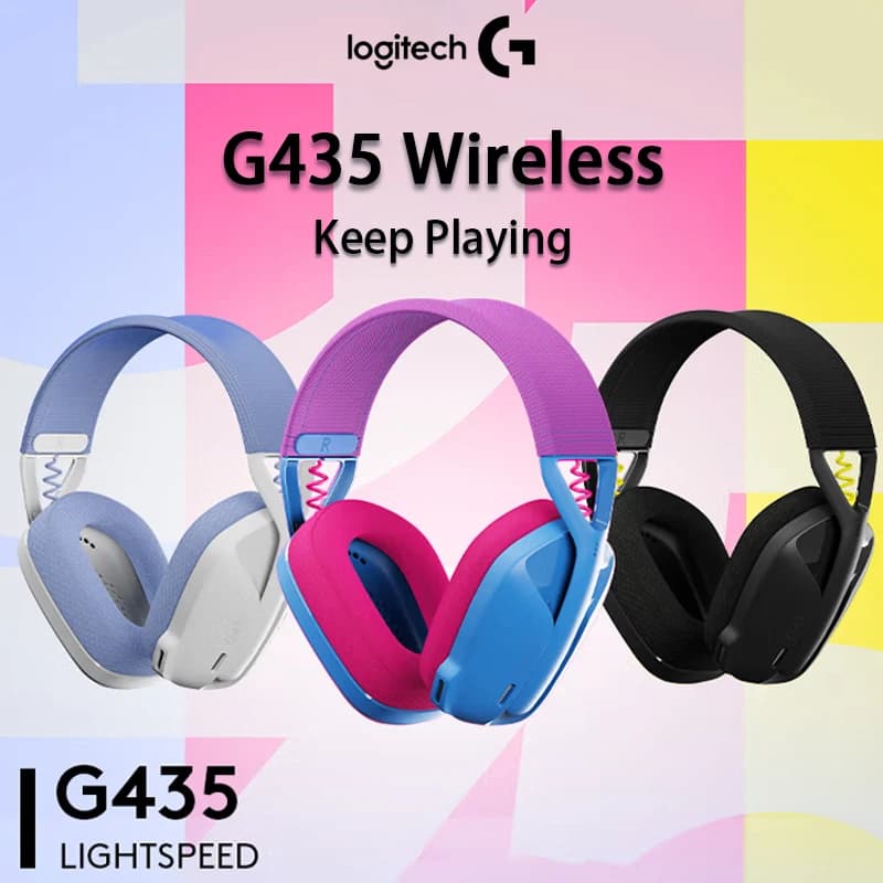 Logitech G435 LIGHTSPEED WIRELESS GAMING HEADSET 7.1 Surround Sound Gamer Bluetooth Headphone Compatible For Games And Music - 2