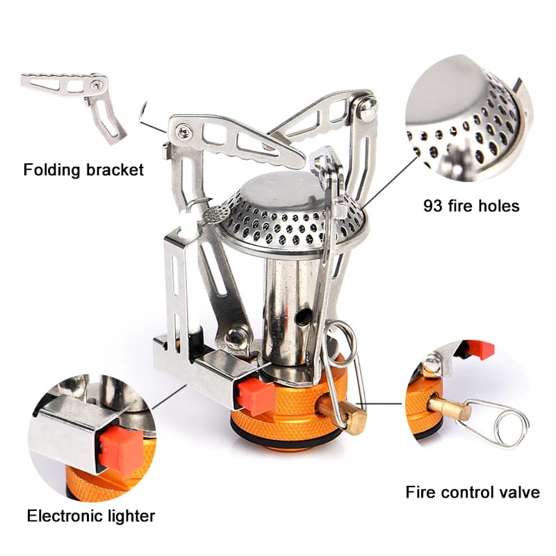 Widesea One-Piece Gas Stove 3500W Aluminum Alloy Portable Camping Stove Easy to Carry for Outdoor Cooking Hiking Backpacking - 4