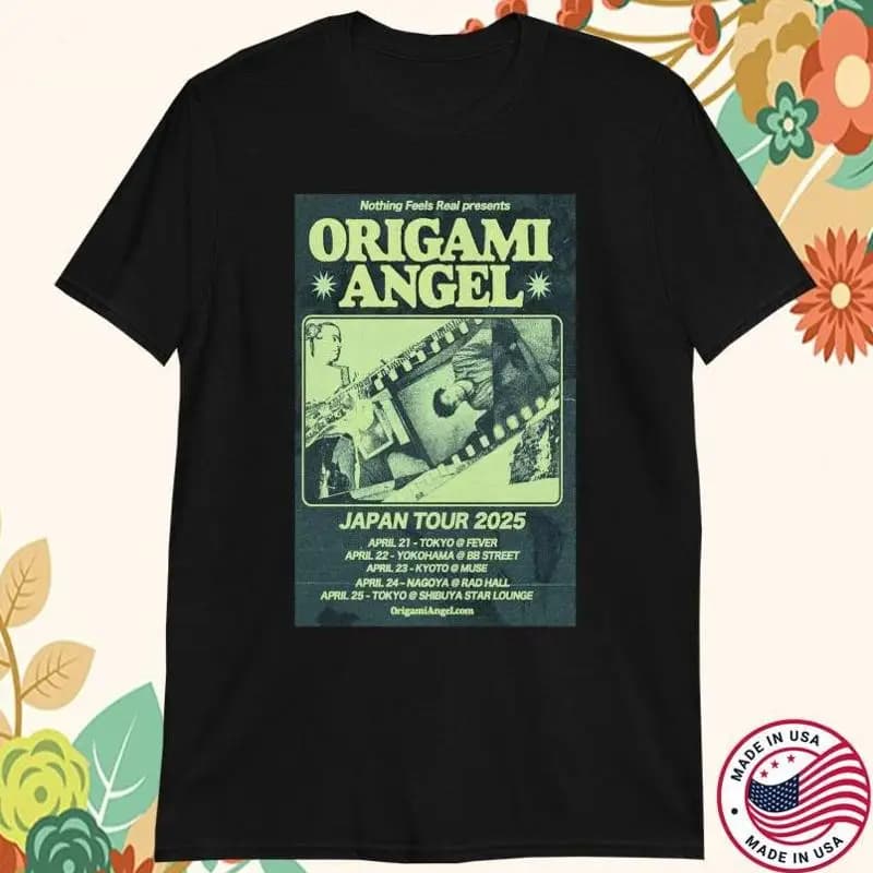 Official Origami Angel Nothing Feels Real Japan Tour 2025 T shirts