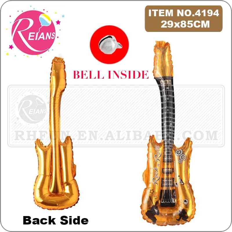 Musical instrument Guitar Foil Balloon Helium Air Balloon Party Supplies Kids inflatable Toys Birthday Ballon Classic Toy globos - 2