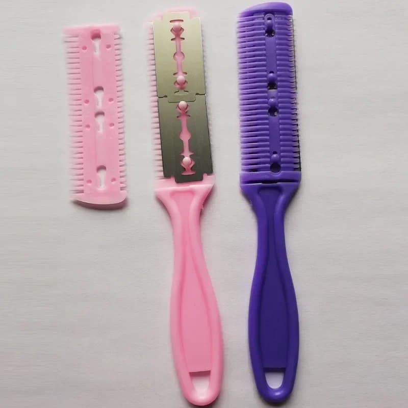 Barber Hair Cutting Comb Thinning Razor Blades Hair Trimmer Cutting Thinning Tools Haircut Brush Barber Tools Hair Shaving Comb - 3