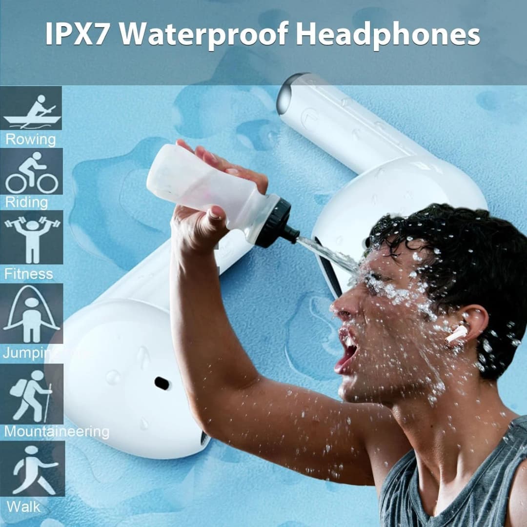 سماعة رأس بلوتوث لاسلكية أصلية من SONY A6 Pro داخل الأذن بسماعات أذن بجهير إضافي وسماعة أذن رياضية ستيريو HiFI مع مايكروفون وحبل تعليق للسماعة - 3