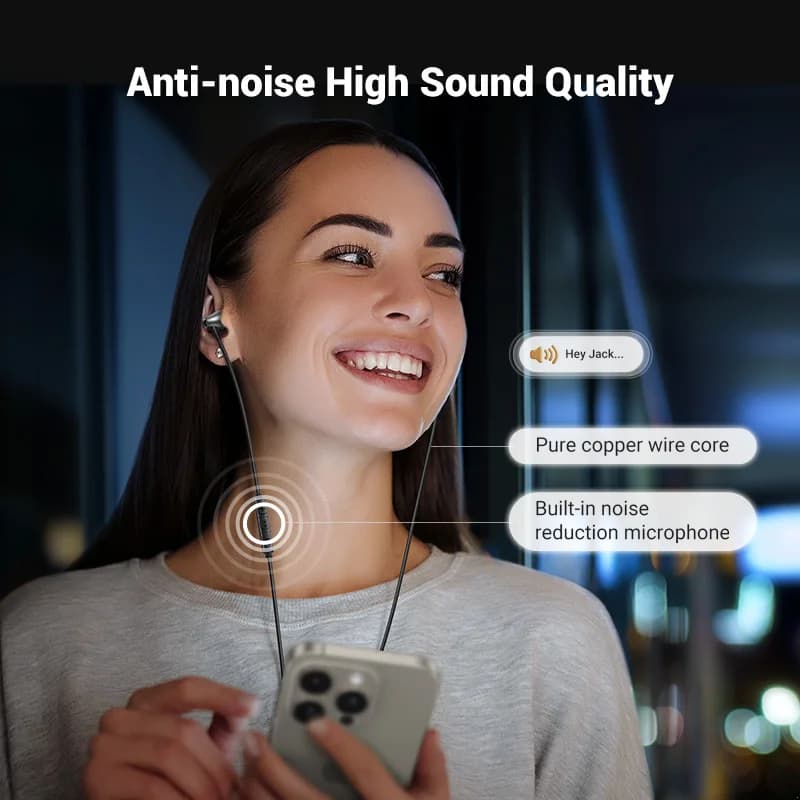 يو جرين سماعات أذن سلكية 3.5mm يو إس بي Type C مع مايك، سماعات أذن سلكية داخل الأذن سماعات ستيريو HiFi، لمعظم الأجهزة مع مقبس 3.5mm - 6