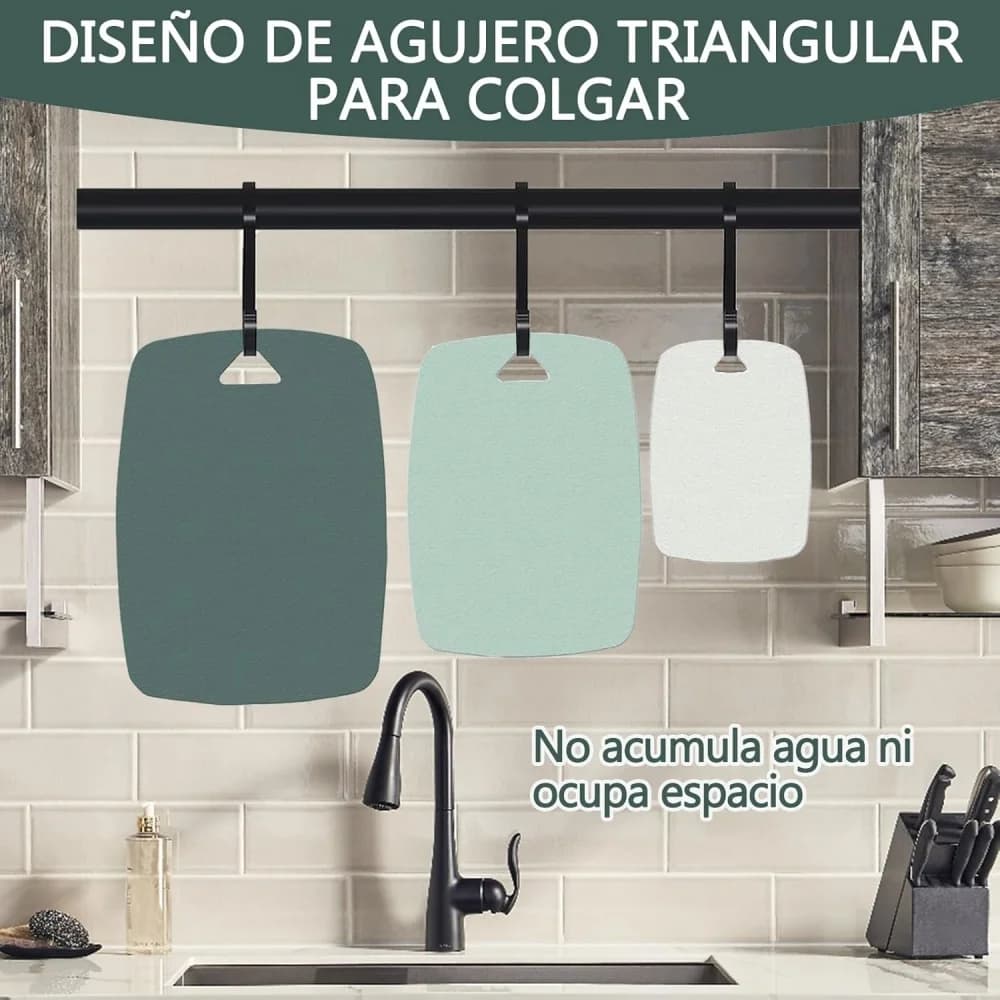 لوح تقطيع مضاد للبكتيريا، بلاستيكي غير قابل للانزلاق، مثالي للخضروات والفواكه وأغذية الأطفال، لوح مطبخ مقاوم للعفن - 5