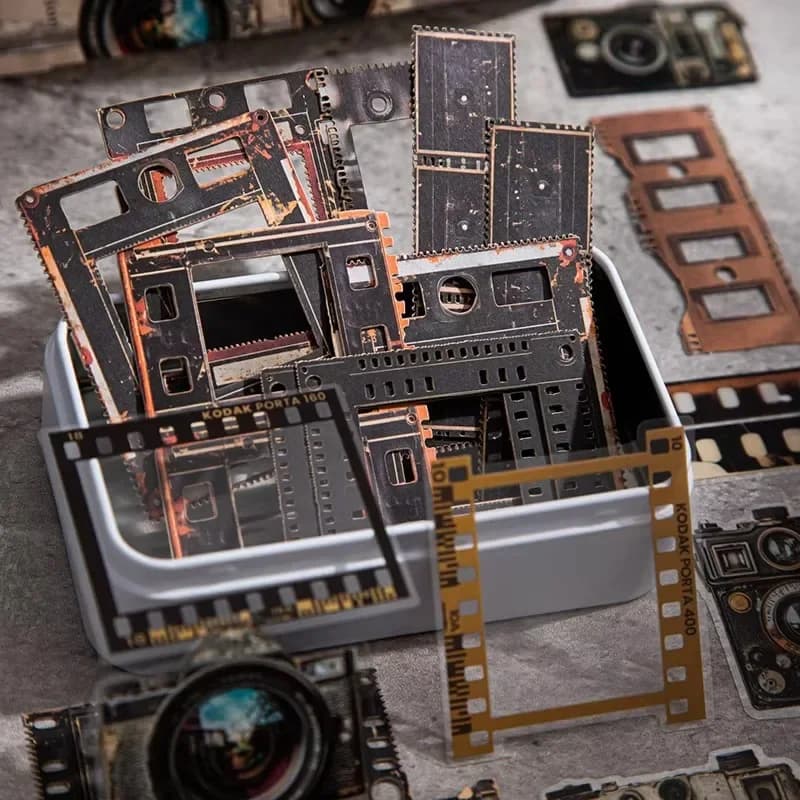 90 قطعة دفاتر مفضلة إطار زخرفي مواد ورقية كتيب مواد أوراق قهوة أوروبية لوح مخطوطات كولاج سكرابوك - 3