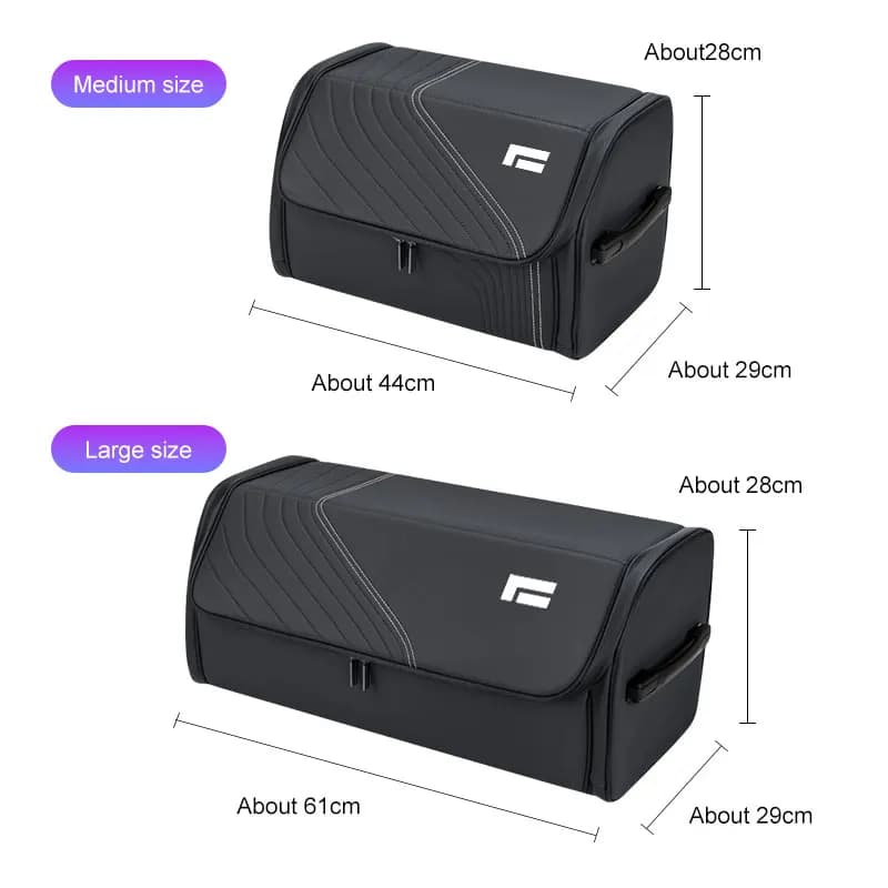 For BAIC Jishi Polestone 01 Rox 01 Car Trunk Organizer Box Large Capacity Folding Leahter Storage Bag Organizer Tidying Box ﻿ - 6