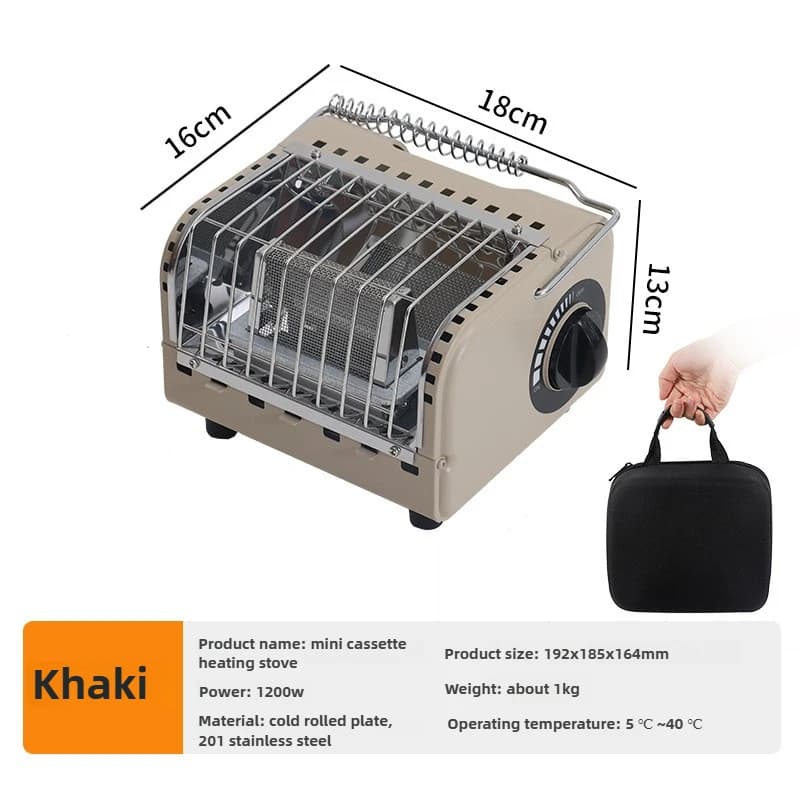 موقد تسخين صغير محمول للتخييم والصيد، مناسب للسيارات، مستلزمات تخييم شتاء 2024 - 6