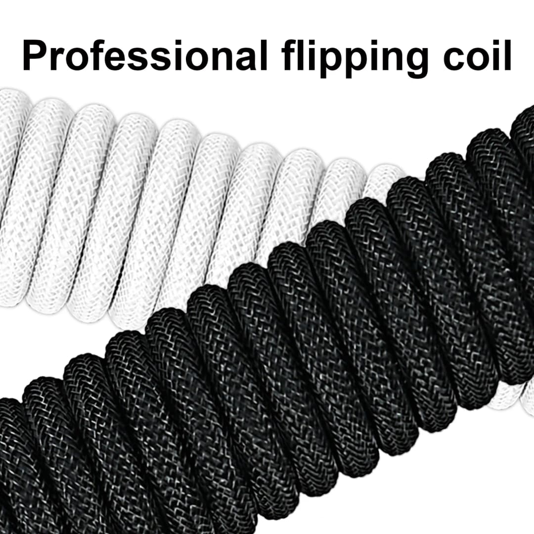 USB Type C Mechanical Keyboard Coiled Cable Hardware Linker Usb GX16 Aviation Mechanical Cable Spiral Gaming Usb Keyboard Cable - 5