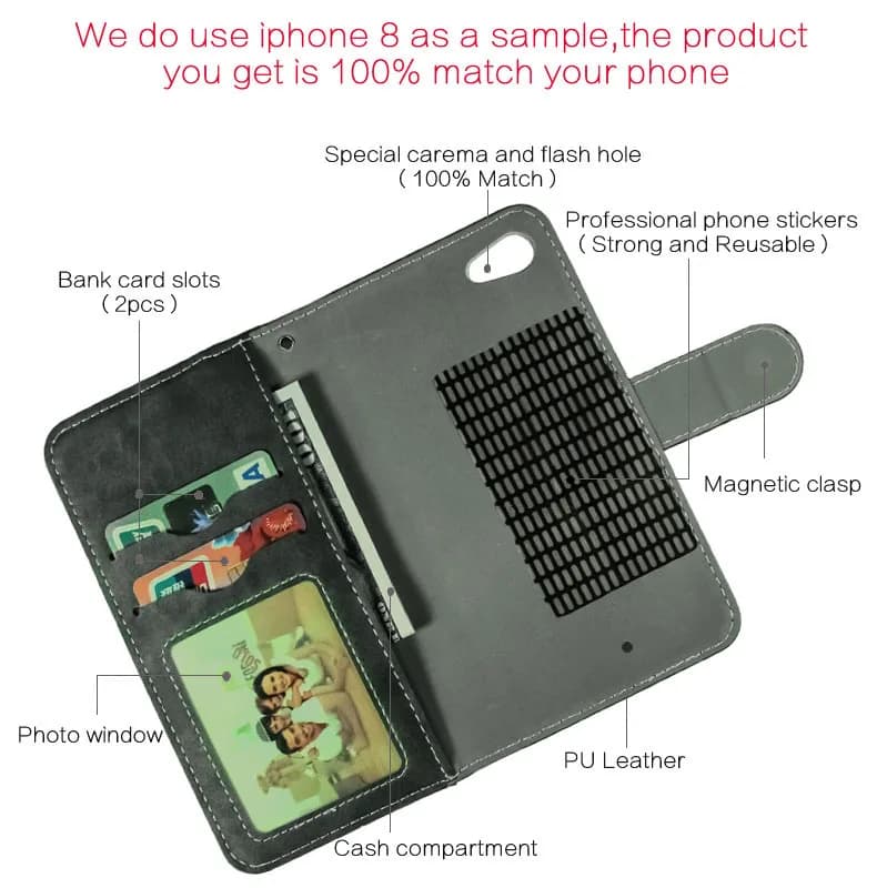 Fashion Leather Wallet Motorola ThinkPhone Case 6.6" Flip Luxury Card Slots Cover Phone Protective Book Style Bags - 6