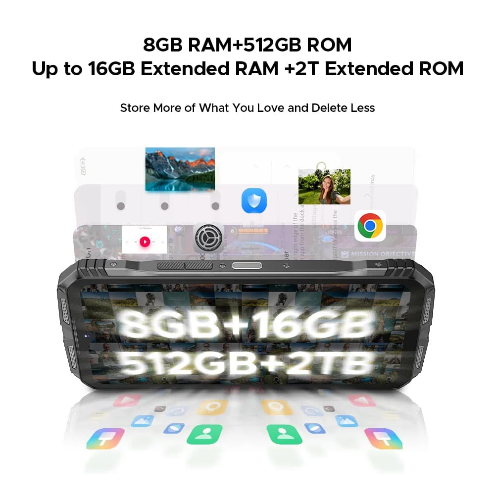 إصدار عالمي DOOGEE S118 Pro هاتف محمول متين 5G بمعالج Dimensity 7050 وبطارية 10800mAh وشاشة 6.6 بوصة FHD بمعدل تحديث 120Hz وذاكرة وصول عشوائي 8GB وسعة تخزين 512GB مع تقنية NFC - 6