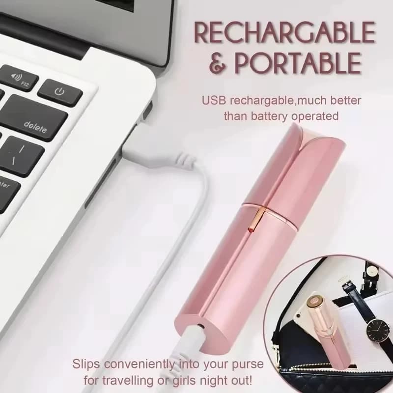 Portable Lipstick Shaped Electric Hair Remover For Women Painless And Effective Facial Hair Removal Home Razor Shaver Tool - 4