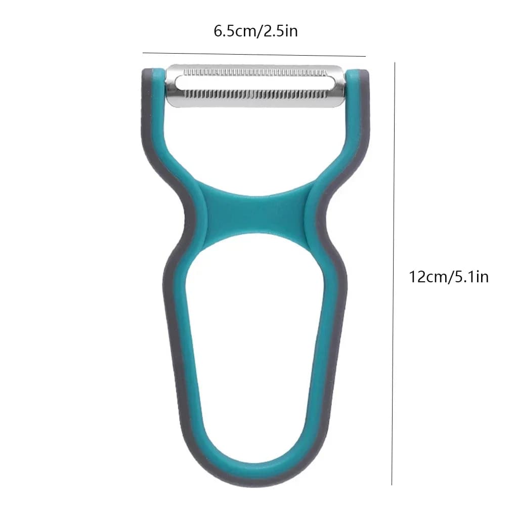 3 قطع/مجموعة مقشرة من الفولاذ المقاوم للصدأ شريحة طعام يد غير قابلة للانزلاق أداة تقشير يدوية للمطبخ لون عشوائي إكسسوارات المطبخ - 6
