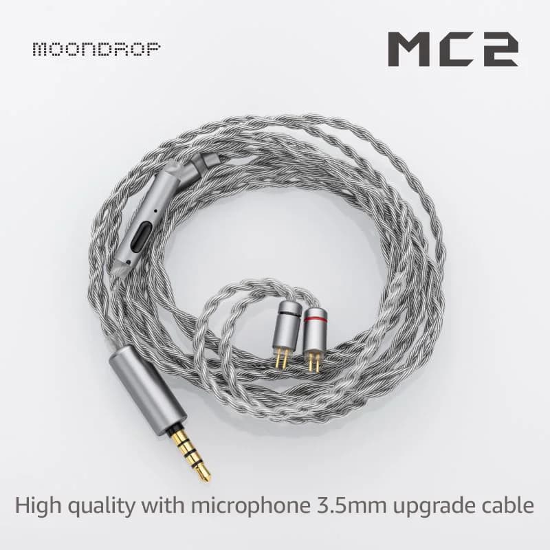 Moondrop MC2 high quality 3.5mm with mic upgrade cable For moondrop IEMS chu ii blessing3 KADENZ 2pin 0.78 mm