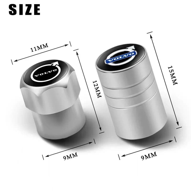 4 قطع أغطية صمامات إطارات سيارة من سبائك الألمنيوم لفولفو XC90 V90 V60 XC60 V40 S80 S60 S90 C40 XC40 V70 XC70 C30 C70 - 5