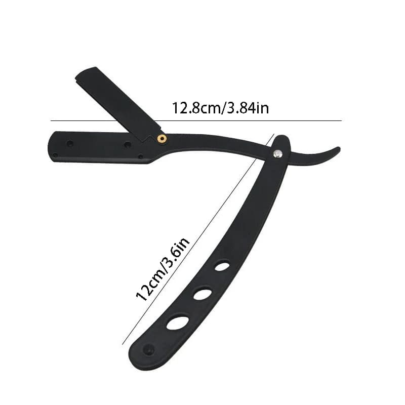Men's Shaver Straight Edge Barber Razor Knives Manual Beard Shaving And Care Replaceable Blades Shavette Gift For Men - 3