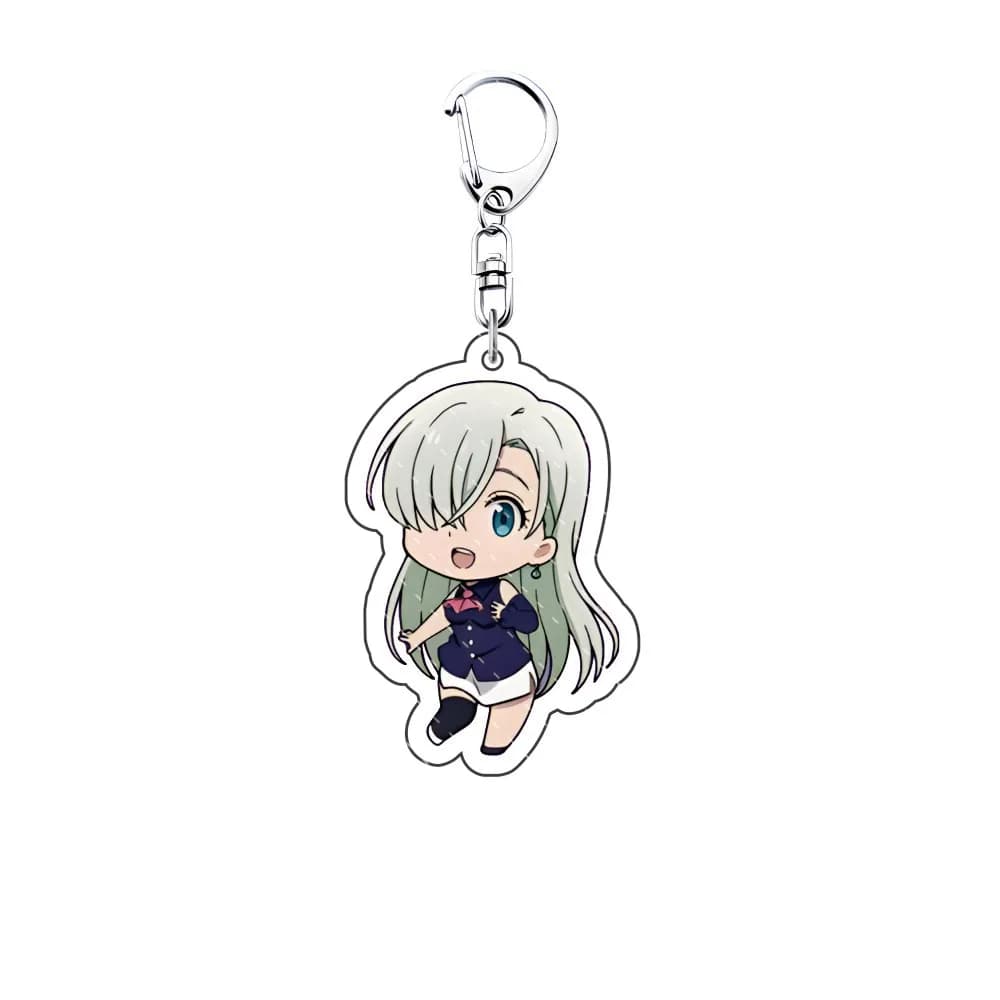 Anime Seven Deadly Sins 6cm Acrylic Cartoon  Pendant Keychains Holder Car Key Chain Key Ring Phone Bag Hanging Gifts Accessories - 3