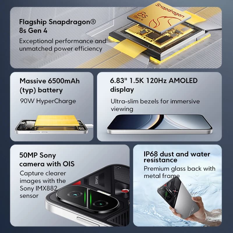 【عرض عالمي】 هاتف POCO F7 5G نسخة عالمية بمعالج سنابدراجون® 8s جن 4 وبطارية 6500 مللي أمبير في الساعة وشاشة 6.83 بوصة 1.5K AMOLED وكاميرا 50 ميجابكسل مع مثبت صورة بصري وNFC - 2