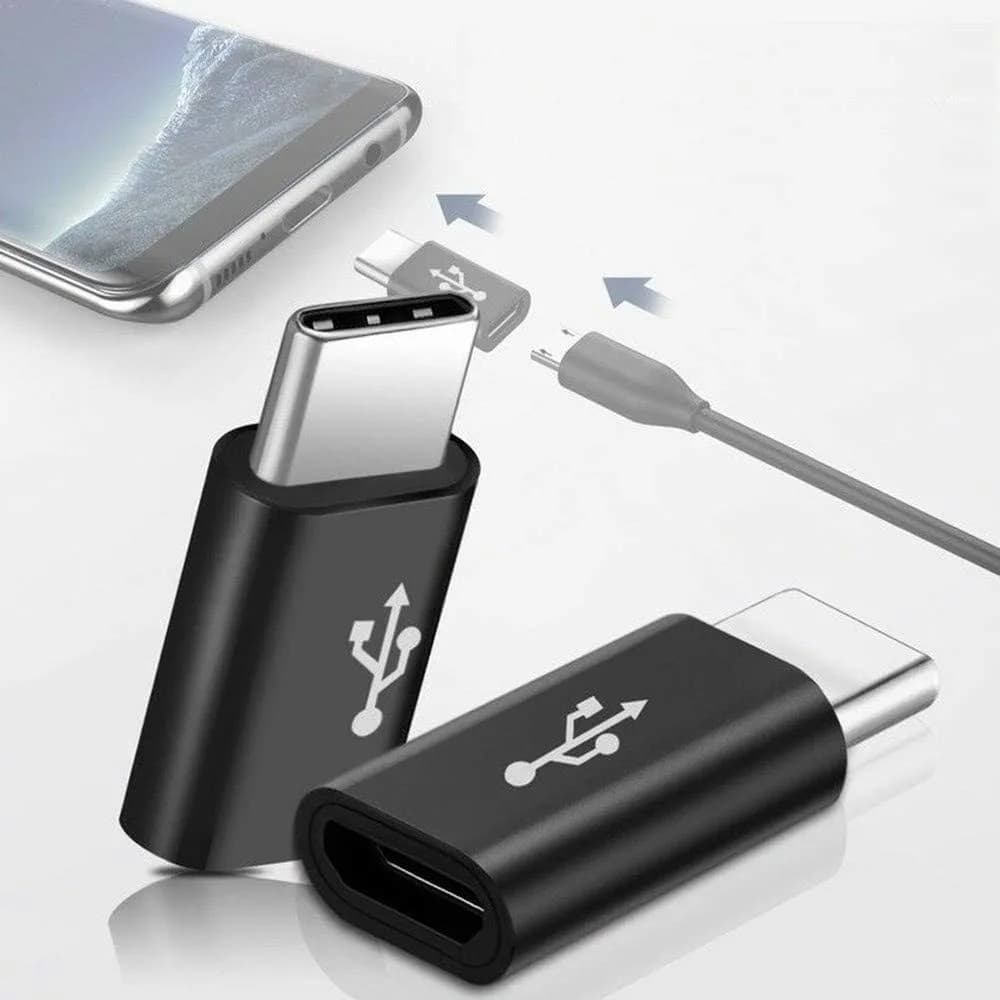 محول من مايكرو USB أنثى إلى نوع C ذكر، محول OTG من مايكرو-B إلى USB-C، ملحقات هاتف - 4