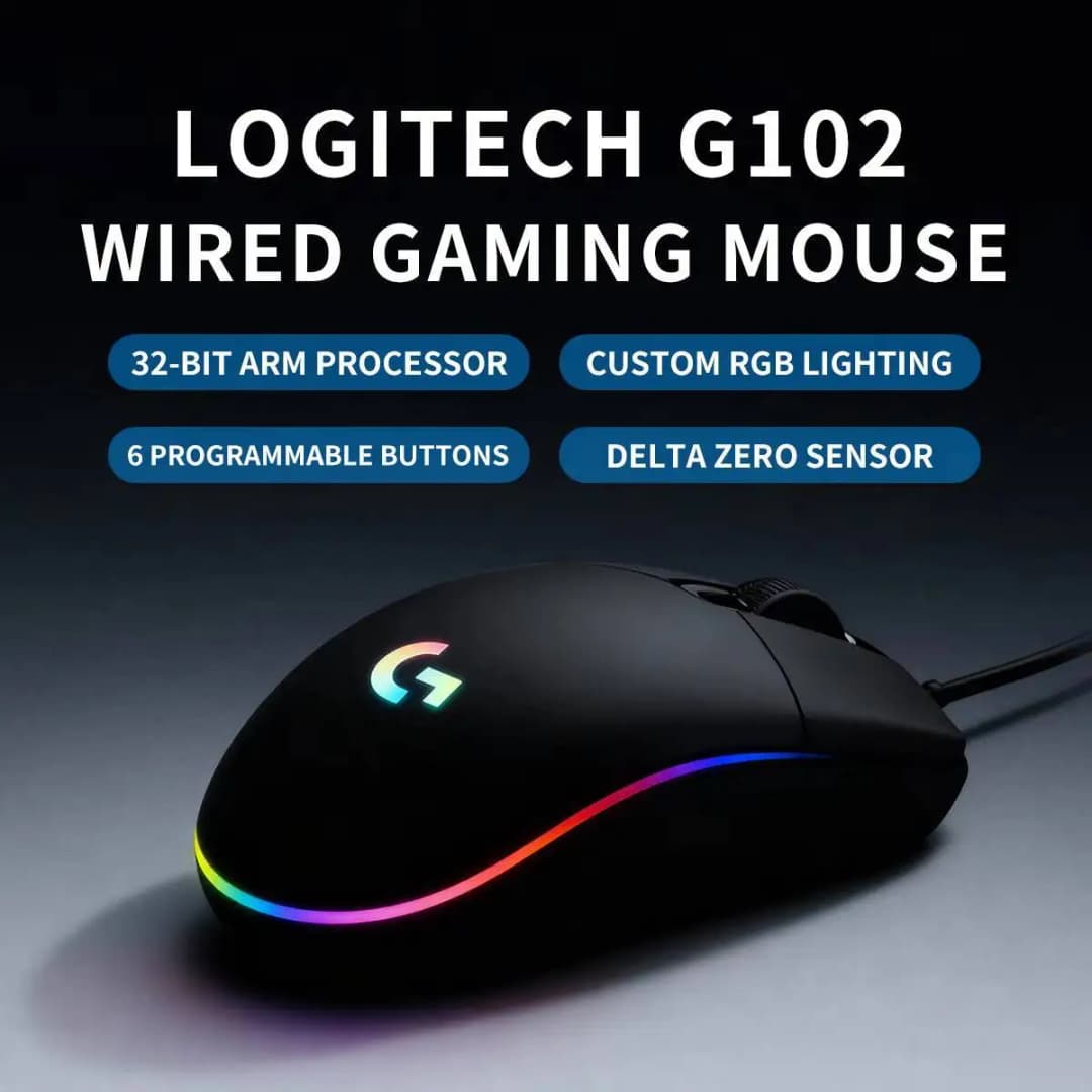 ماوس سلكي لوجيتك G102، تقنية مستشعر HERO، 16.8 مليون لون RGB، قبضة مريحة للرياضات الإلكترونية - 4
