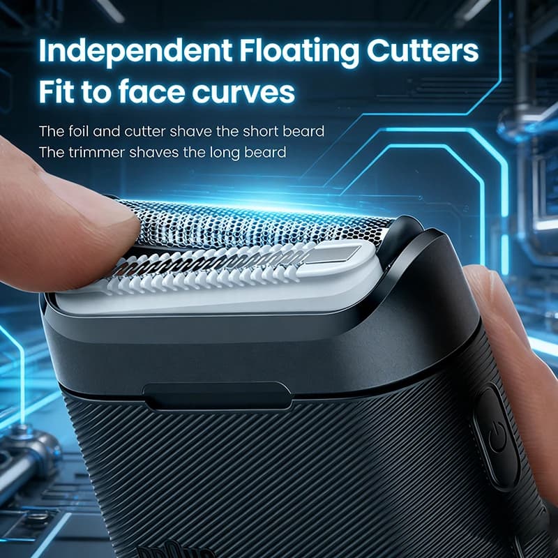 Braun M1012 Electric Shaver Dual Shaving Wet Dry Trimmer Rechargeable Waterproof Portable Shaver Gift For Lover And Husband - 2