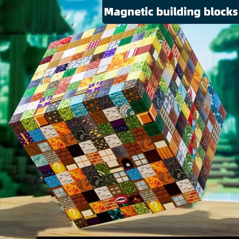 Children's DIY Assembly Toys - Magnetic Building Blocks Toy Storage Box Set - Desktop Puzzle Building Blocks Game - Parent-Child - 5