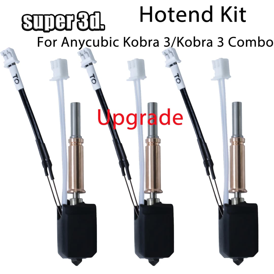 Anycubic Kobra 3 Hotend Upgrade Kobra 3 Combo Hotend Nozzle Thermistor Throat Heater Block For K3 Spare Parts Accesories Hot End