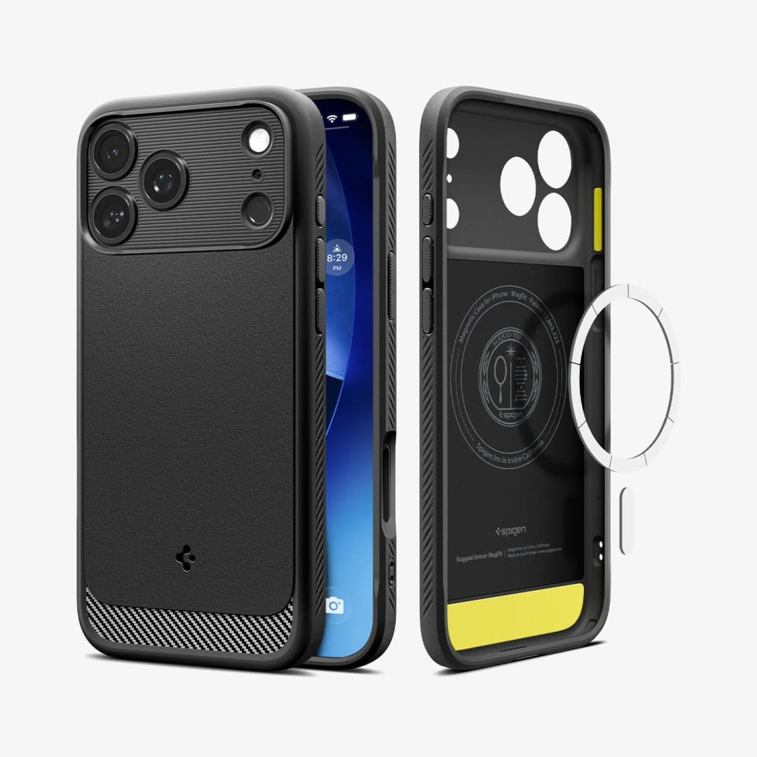 Spigen Rugged Armor Magnetic Case Simple Shockproof Magnetic Cover Compatible for iPhone 17 Pro Max air - 4