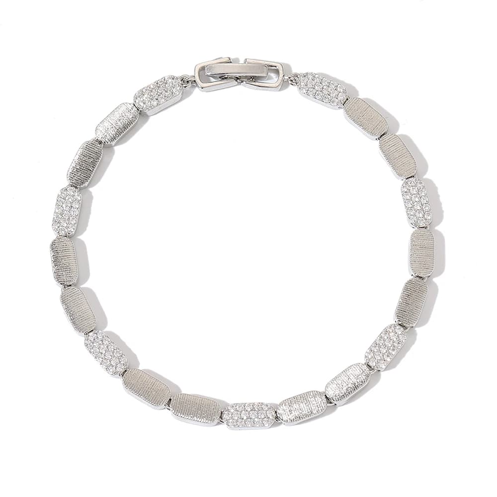 سوار فاخر مرصع بالزركونيوم مشرق ولامع، مجوهرات نسائية CN8105-SL هدية عيد الميلاد - 2