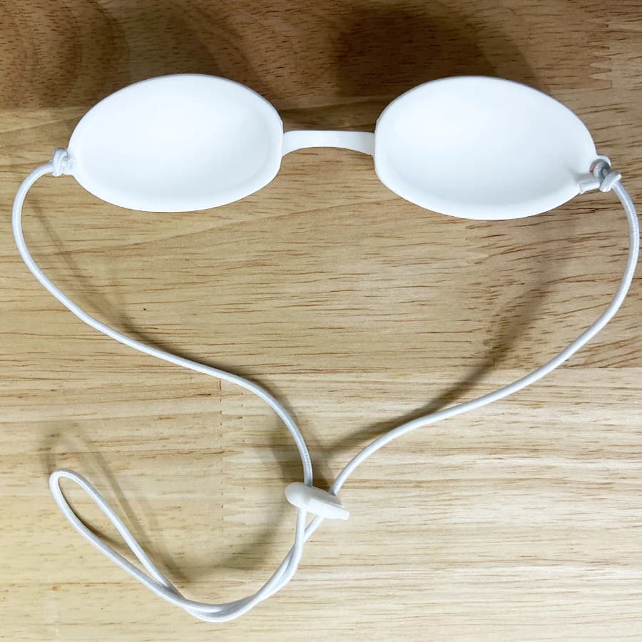 نظارات واقية من الليزر، نظارات حماية للمريض من السيليكون الناعم لعلاج الضوء الأحمر بالليزر IPL LED UV Photon Beauty - 2