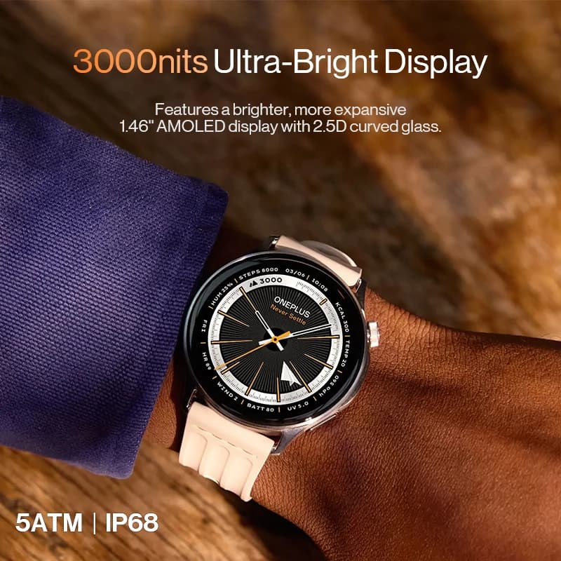 العرض الأول عالمياً لساعة ون بلس ووتش لايت الذكية الإصدار العالمي بطارية تدوم حتى 10 أيام نظام تحديد المواقع المزدوج شاشة AMOLED مقاس 1.46 بوصة - 6