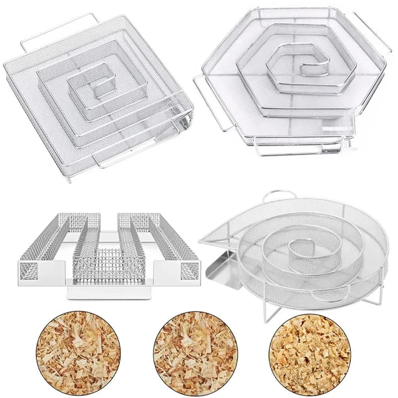 مولد الدخان البارد الساخن للشواء أو المدخن الخشب الغبار الساخن والبارد التدخين سمك السلمون حرق اللحوم الطبخ أدوات الشواء غير القابل للصدأ - 2