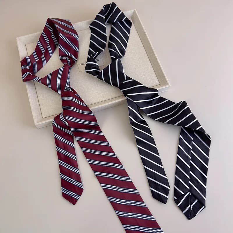 Long Skinny Plaid Waist Belt With Jeans Necktie Scarf Decorative Accessory Personality Trendy Hairband Fashionable Accessory - 3