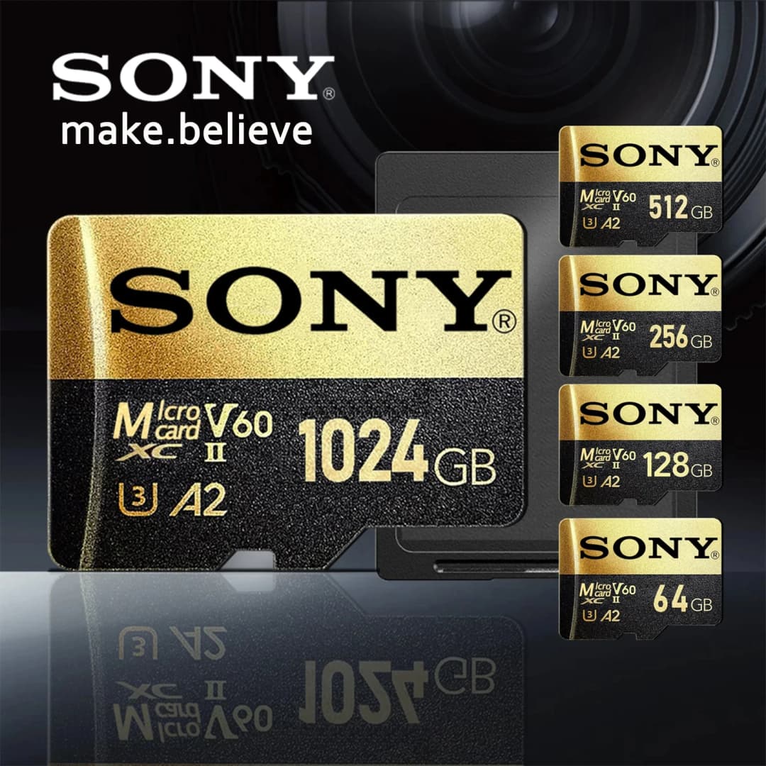 بطاقة ذاكرة Sony مايكرو TF SD 1024GB فئة 10 256GB 128GB 64GB U3 4K عالية السرعة