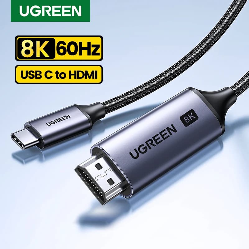 كابل USB-C إلى HDMI متوافق مع 4K و8K بدقة 8K/60Hz و4K/120Hz لأجهزة ماك بوك برو وآي ماك وآيباد برو وسامسونج جالاكسي
