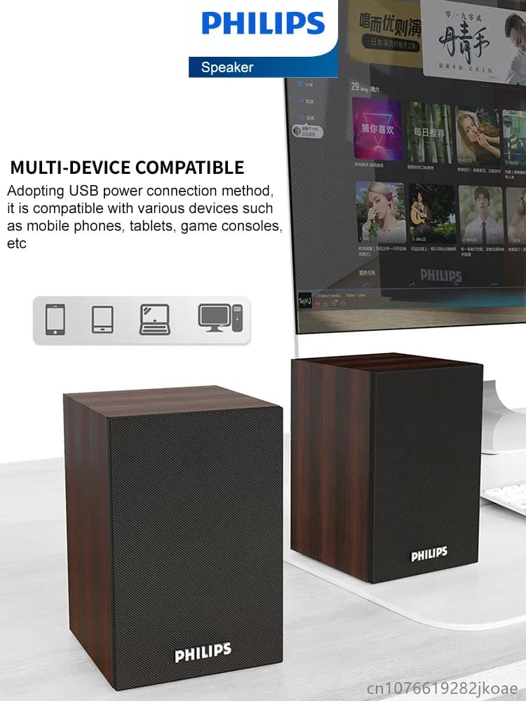 Philips SPA20 Bluetooth Speakers Outdoor Loudspeaker Music Player HiFi Stereo Sound Subwoofer for Computer Desktop Mobile Phone - 6