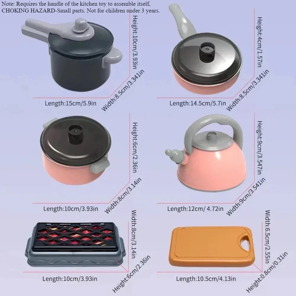 أطفال المطبخ مجموعة ألعاب 92/86/69/59 قطعة اللعب اكسسوارات المطبخ عدة مع اللعب الأواني التظاهر الغذاء الطبخ لعبة طفل الفتيات الصبي هدية - 5