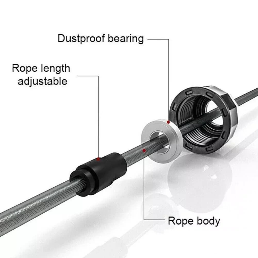 حبل قفز سريع 2.8/3 متر كروسفيت أجهزة لياقة بدنية محمولة تمارين رياضية سلك فولاذي للملاكمة واليوغا للنساء والرجال لفقدان الوزن - 5