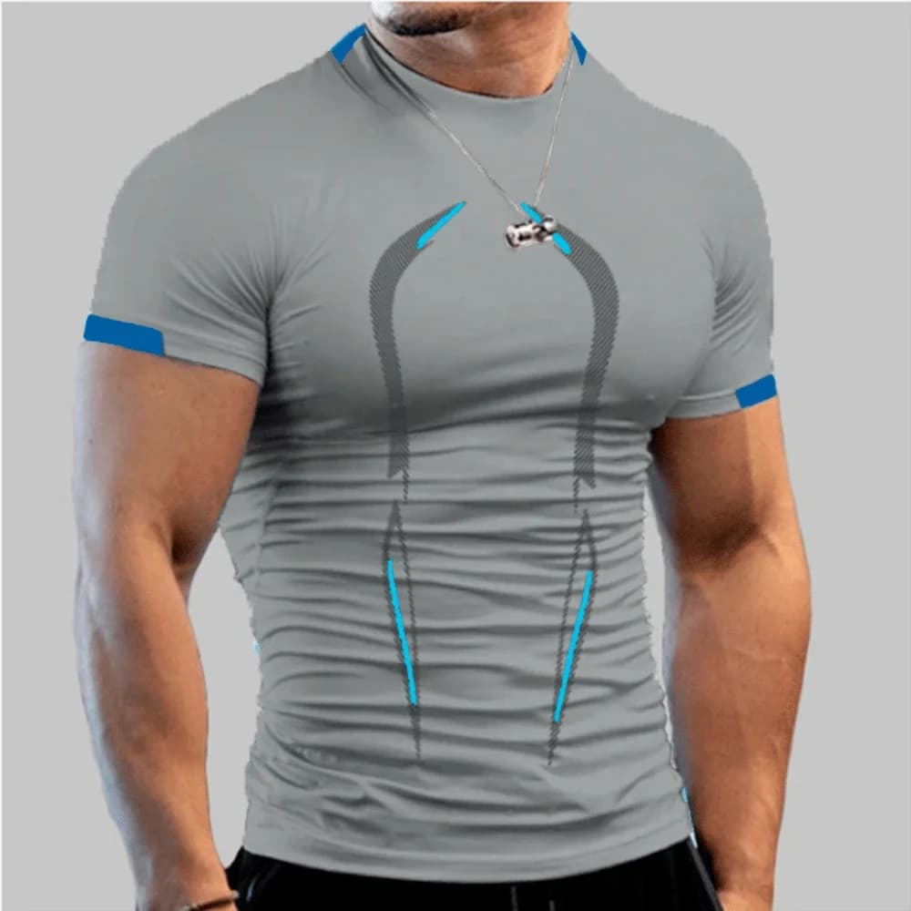 New Summer Sportswear Gym Breathable T Shirt Men Quick Drying Jogging T-Shirt Men Training Tees Fitness Tops Running T-shirt - 2
