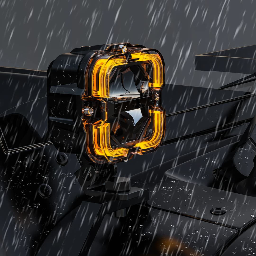 شريط إضاءة عمل LED فائق السطوع للسيارة شاحنة الطرق الوعرة SUV ATV دراجة نارية أبيض وعنبري DRL مصباح LED 12V إضاءة قيادة بقعة ضوء - 3