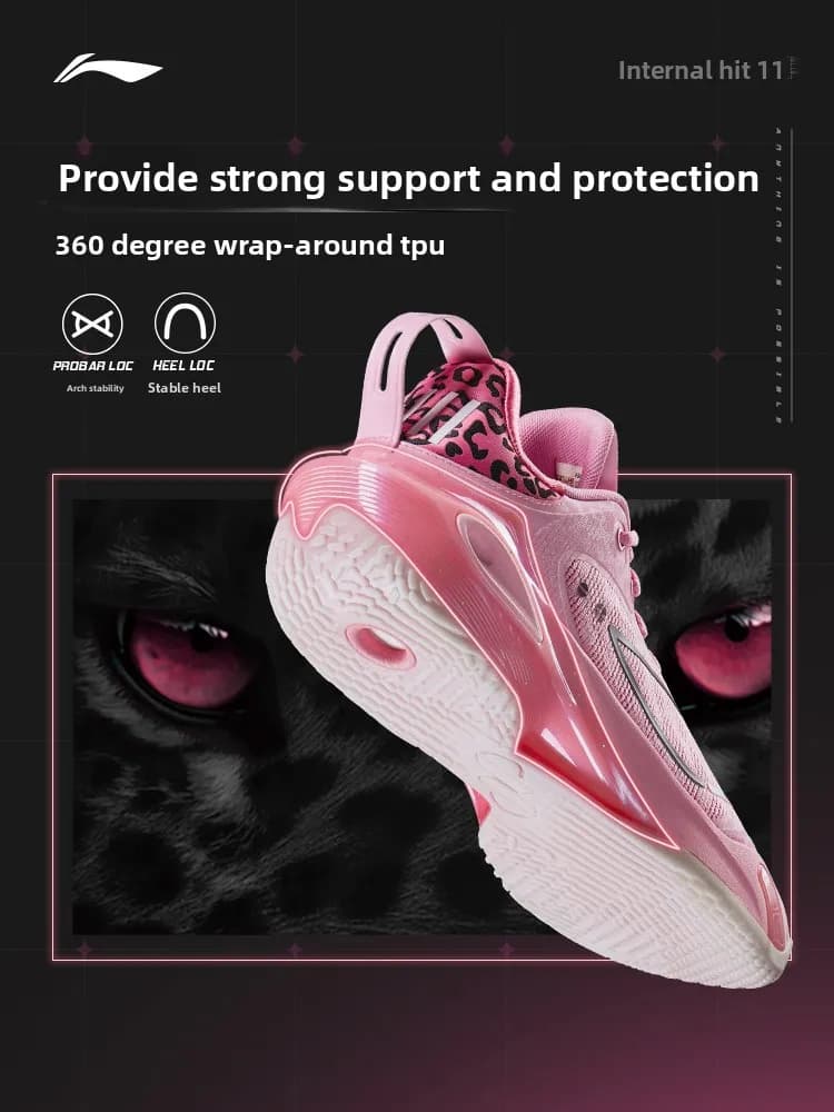 LI NING Men Low-Top Professional Basketball Training Shoes with Durable Wear and Shock Absorption - 3